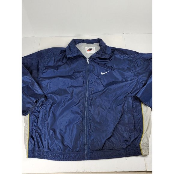 Vintage Nike Track Jacket Mens XL Full Zip‎ Navy Blue 80s 90s Y2k - Picture 1 of 13